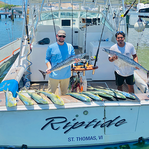charter boat in water in st thomas uvi